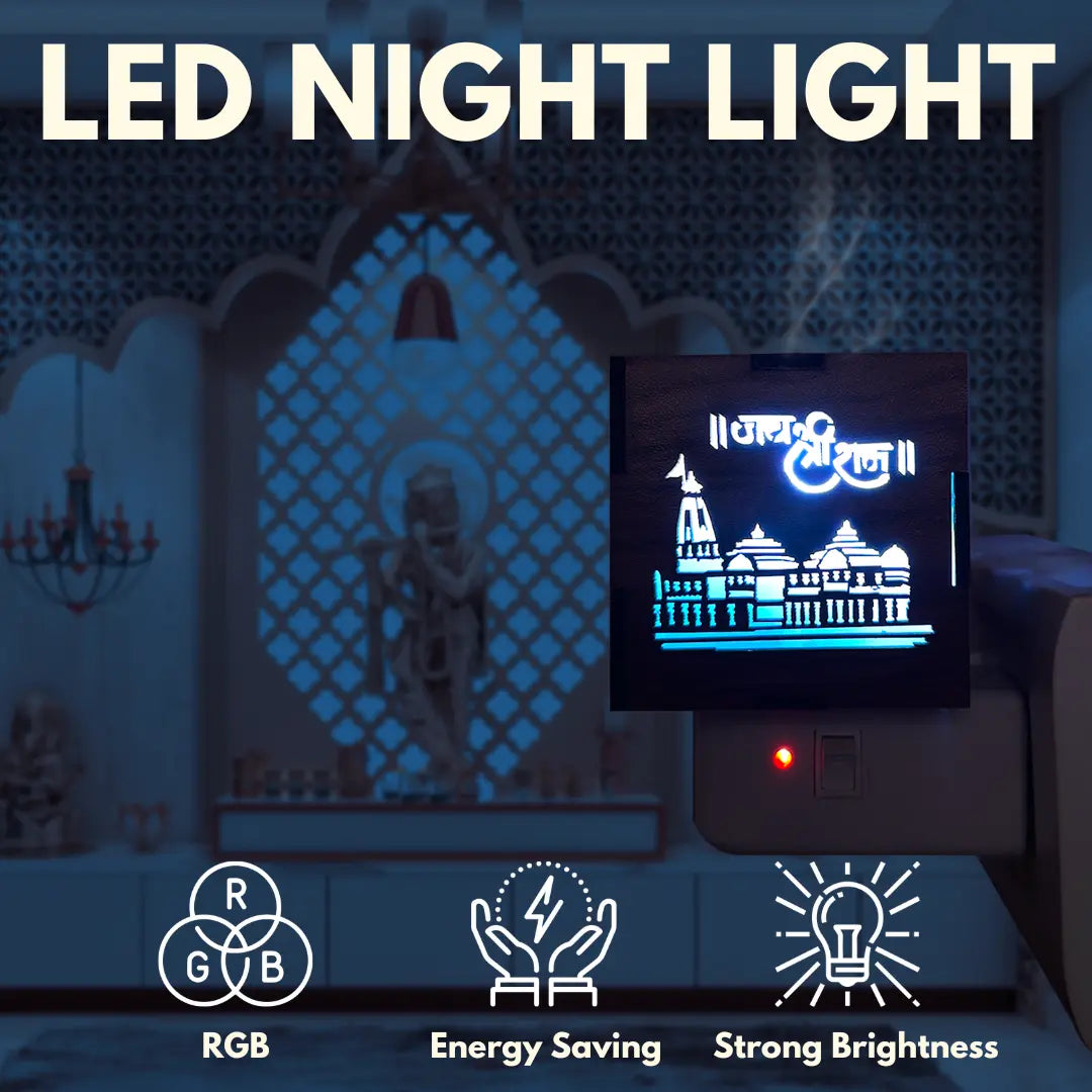 3 IN 1 Ayodhya Ram Temple Electric Kapoor Burner & Night lamp