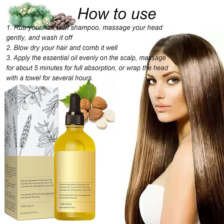 Veganic Natural Hair Growth Oil - (Buy 1 Get 1 Free🔥) - LIMITED STOCK BUY NOW !!