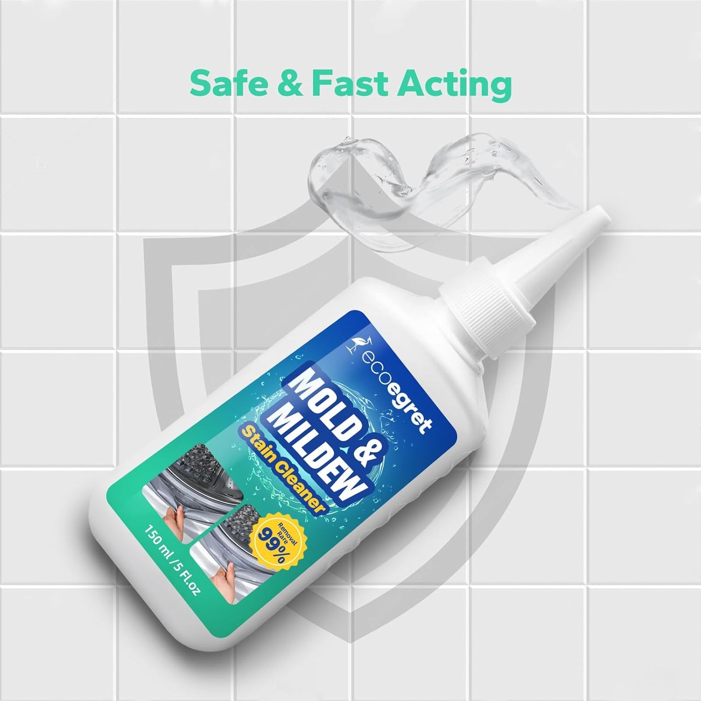 EcoEgret™ - Mold Remover Gel for Floor Tile, Home Sink, Kitchen, Showers