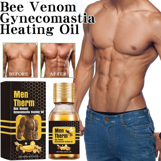 Bee Venom Gynecomastia Heating Oil (Reduce Chest Fat in 30 Days) - Buy 1 Get 1 Free🔥
