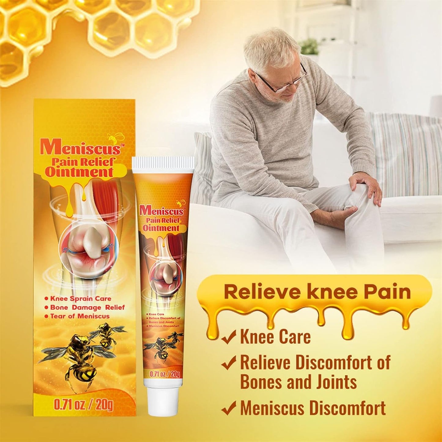 Bee Venom Professional Joint Cream for Instant Pain Relief (Buy 1 Get 1 Free🔥)