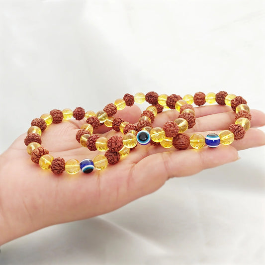 Rudraksha & Citrine Bracelet (Buy 1 Get 1 Free🔥)